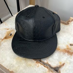 Vintage Faux Leather Adjustable Hat